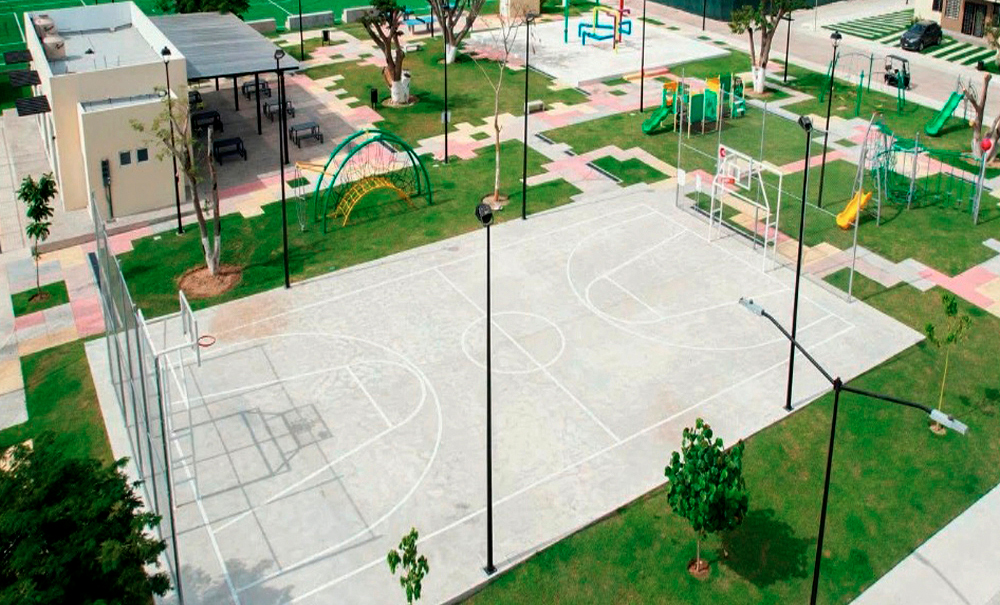Juegos de agua de la zona infantil de Zitadela